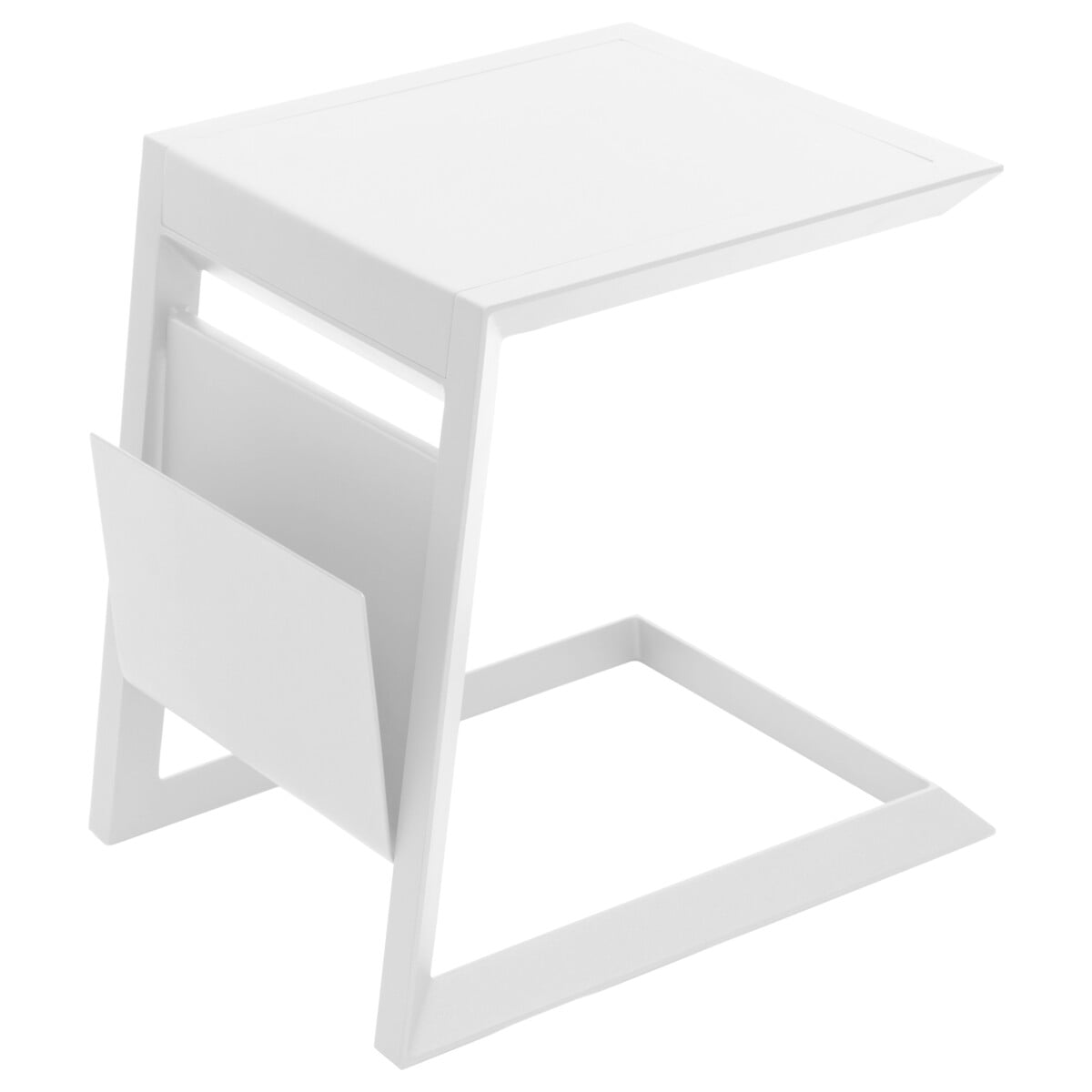 Mesa De Apoio Allure Branco Em Alum&iacute;nio