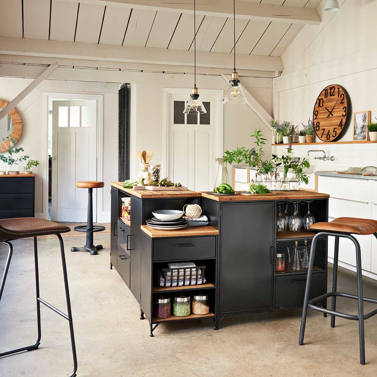 Reloj De Pared Abby 3D Marrón 70cm