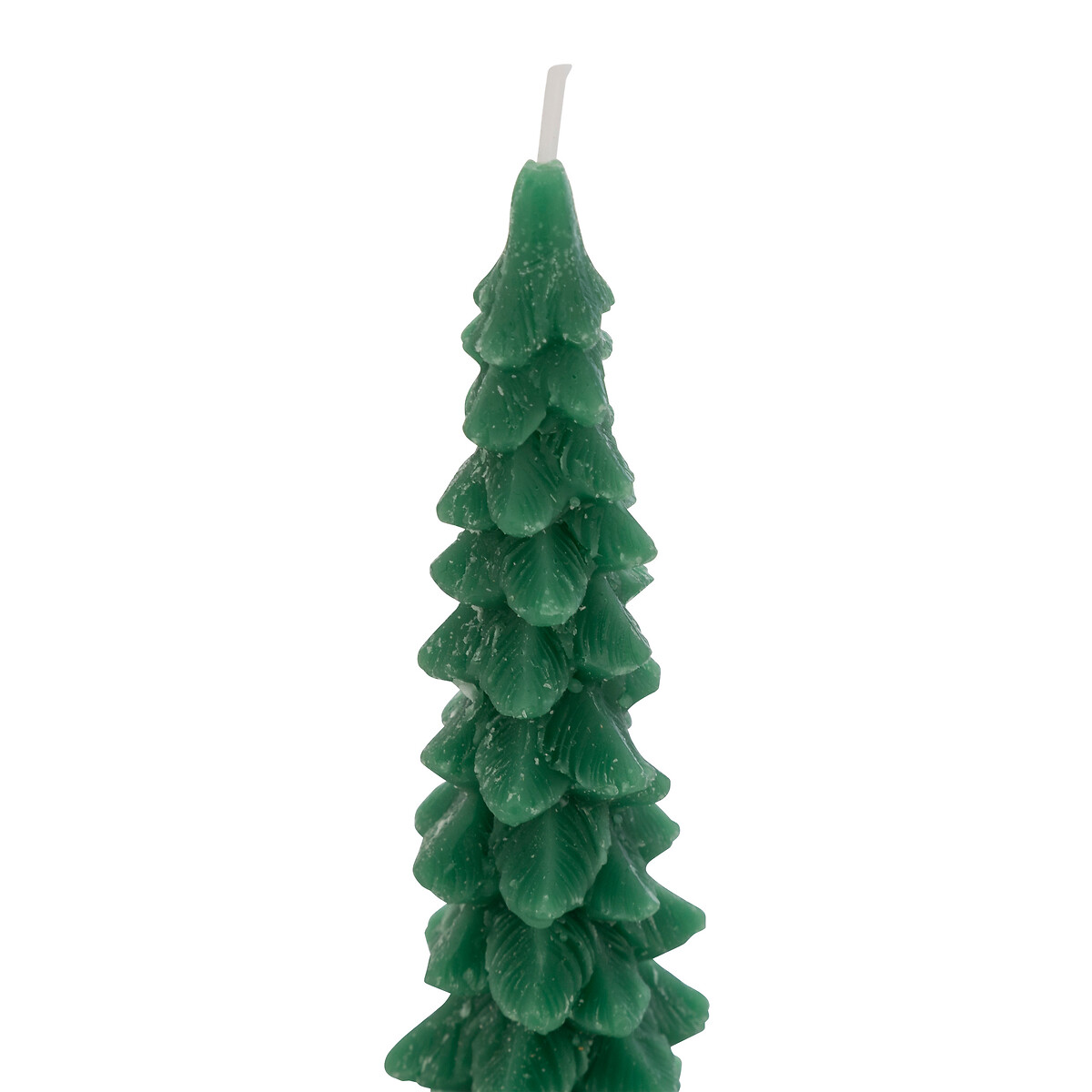 Set de 2 velas &aacute;rbol de Navidad verdes 25cm 