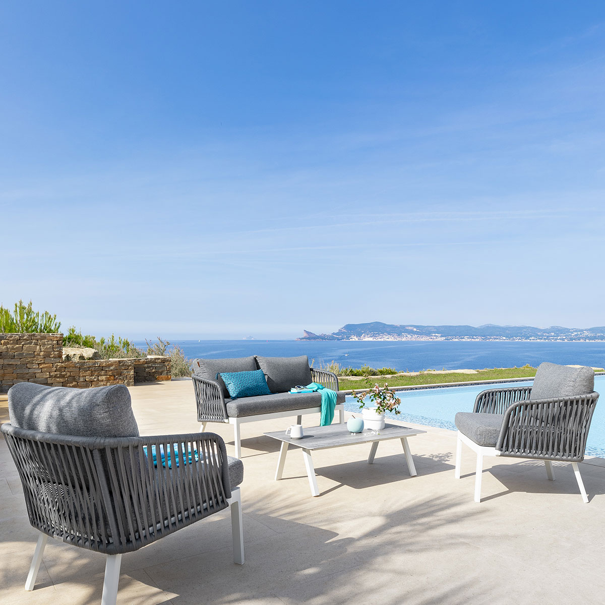 Juego De Jardín Barcelone 4 Plazas