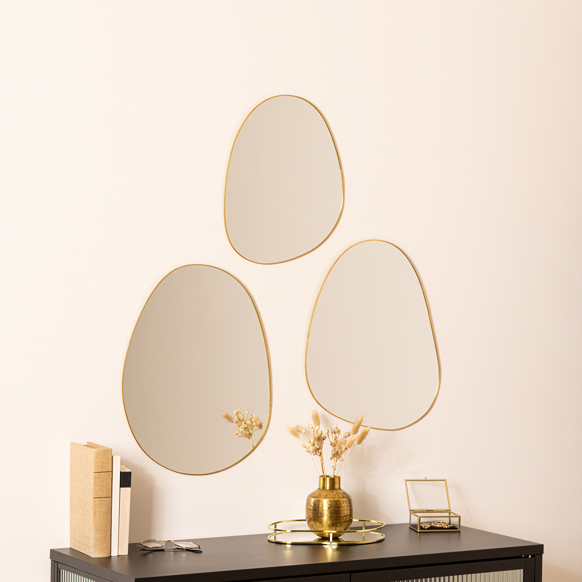 Juego 3 Espejos De Pared Lida