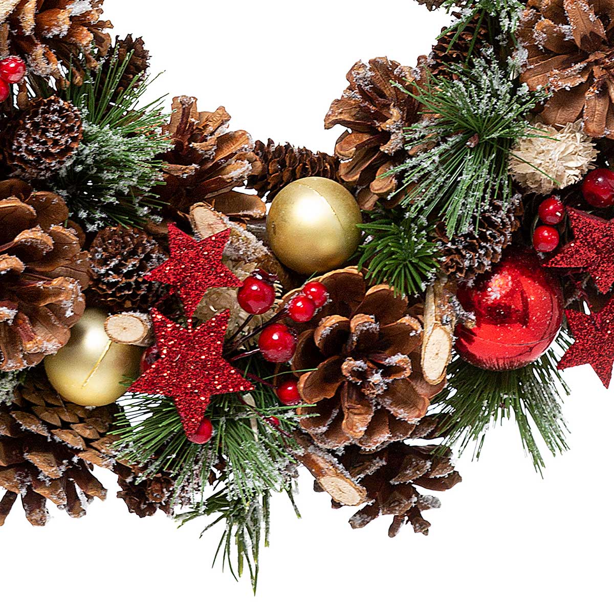 Coroa Com Decoração Natalícia 35cm