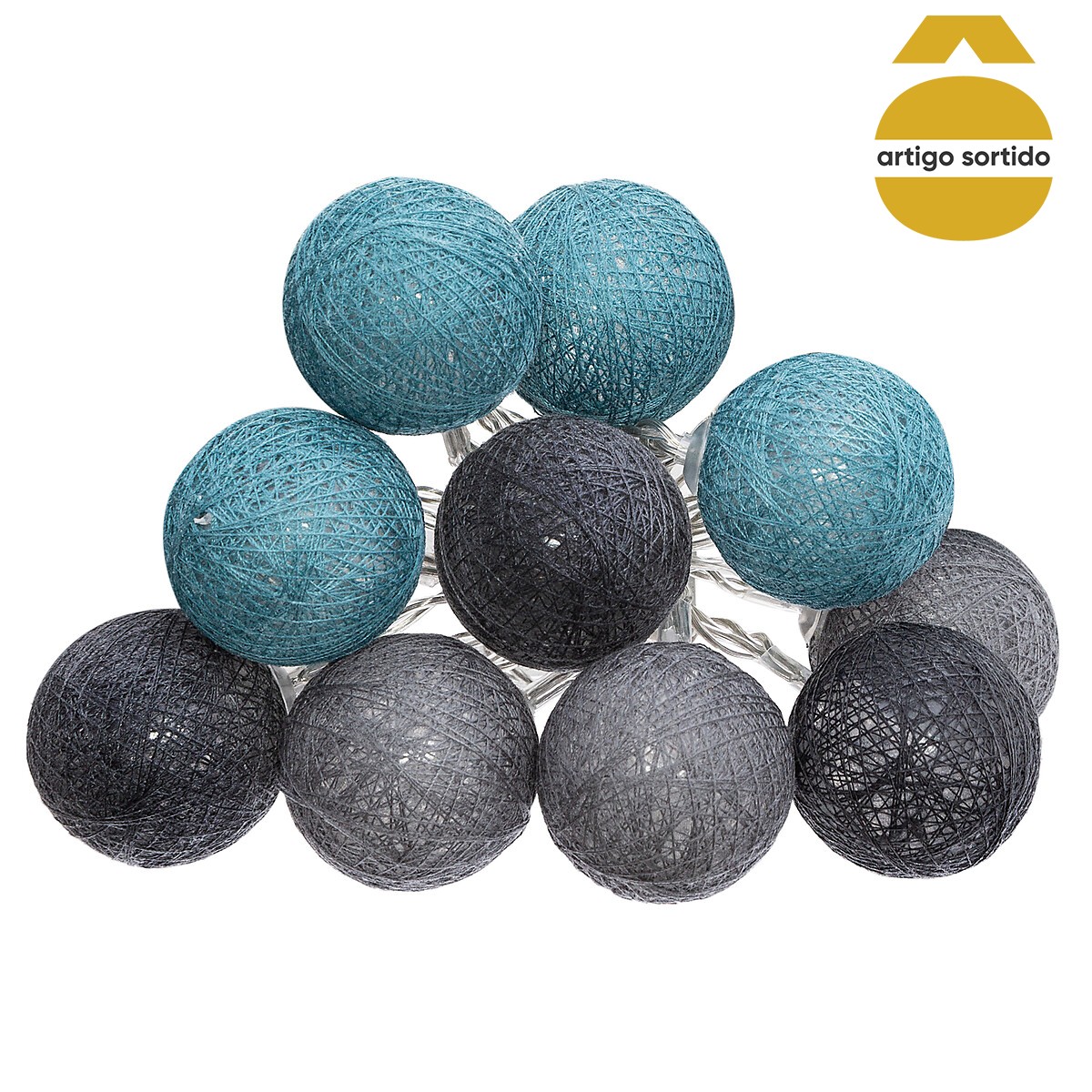 Guirnalda De 10 Bolas Led 6Cm Surtida