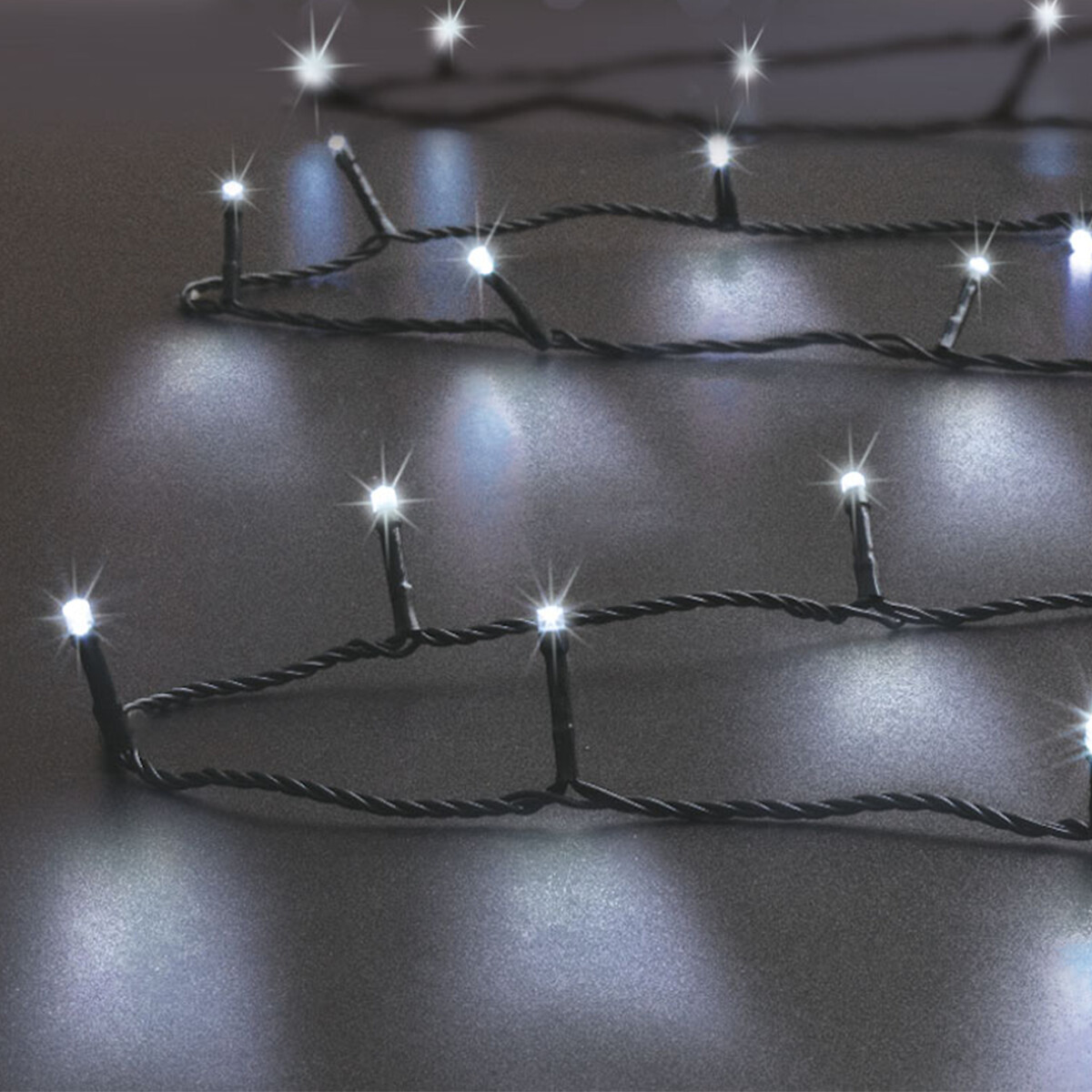 S&eacute;rie Luminosa De Natal Branco Frio 48 LEDs 3,5m