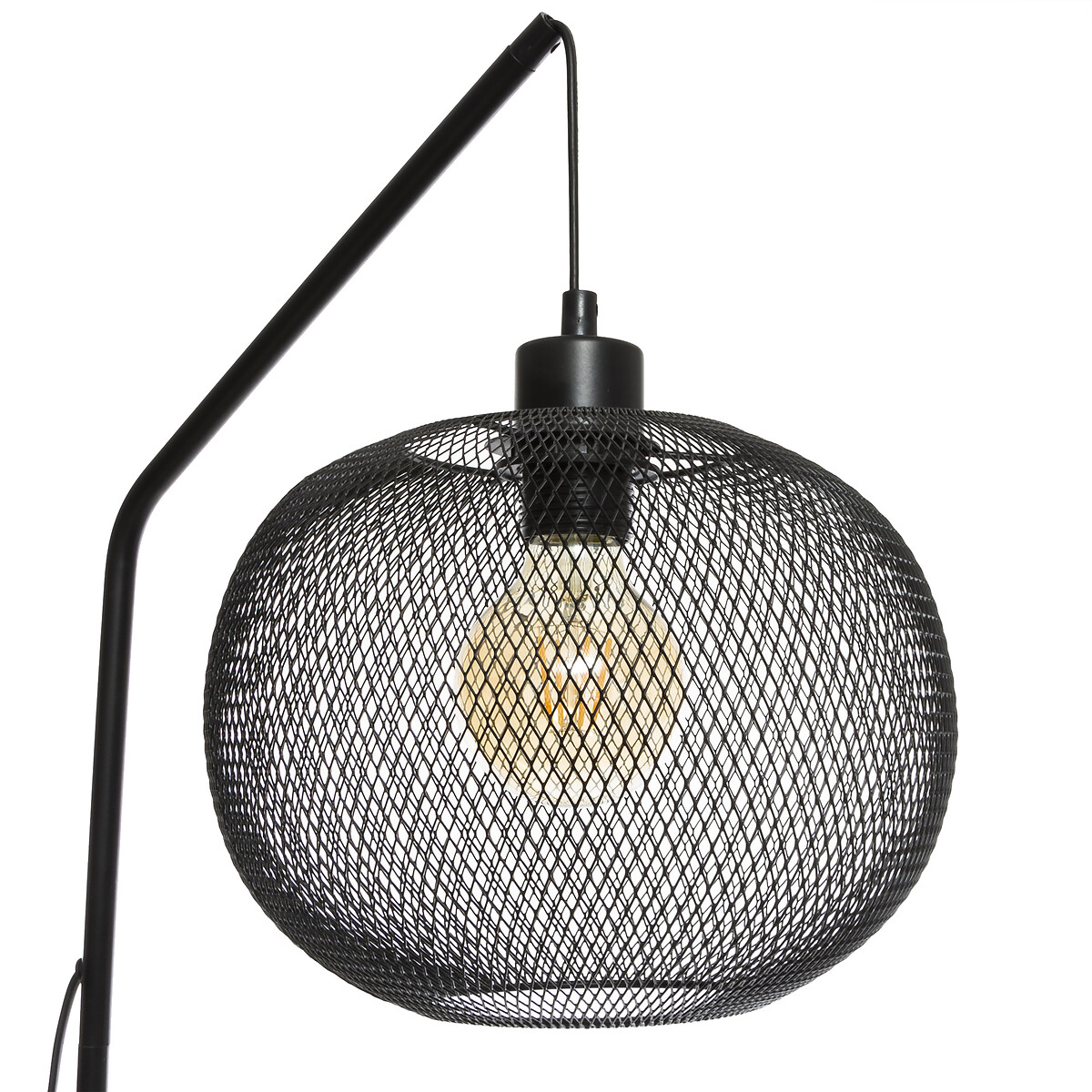 Candeeiro Ch&atilde;o Emie Preto Em Metal 157cm