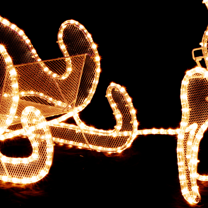 Iluminação Rena Com Trenó