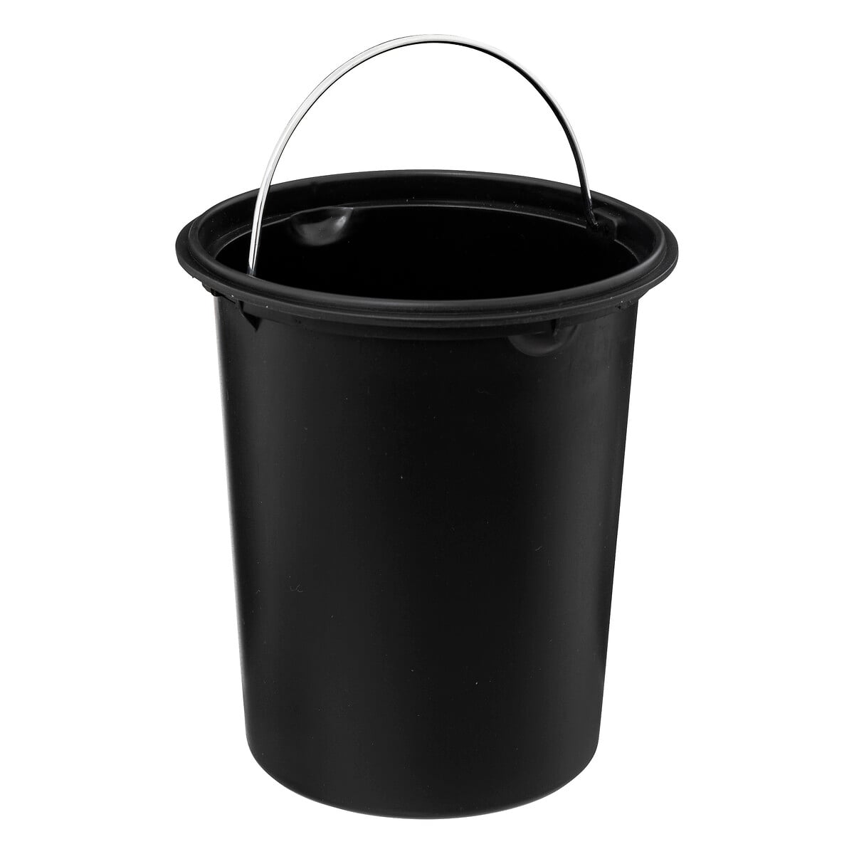 Balde WC Preto Em Metal Soft Close 3L