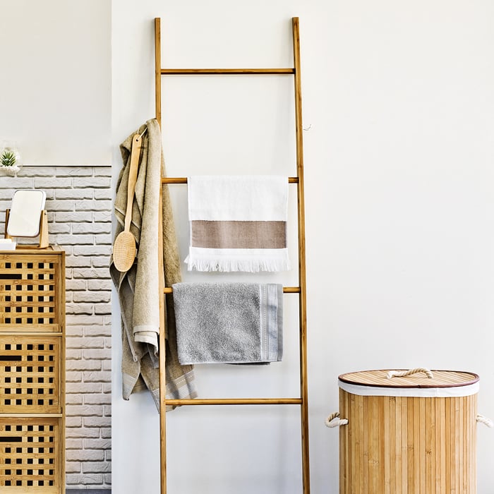 Toalheiro Escada Em Bambu 170cm
