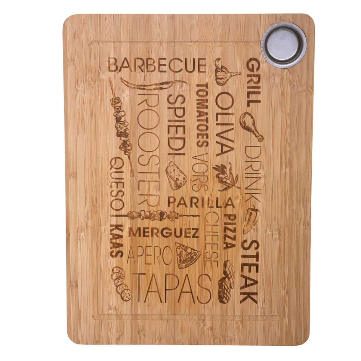 Tabla Para Tapas Bambú 38x28Cm