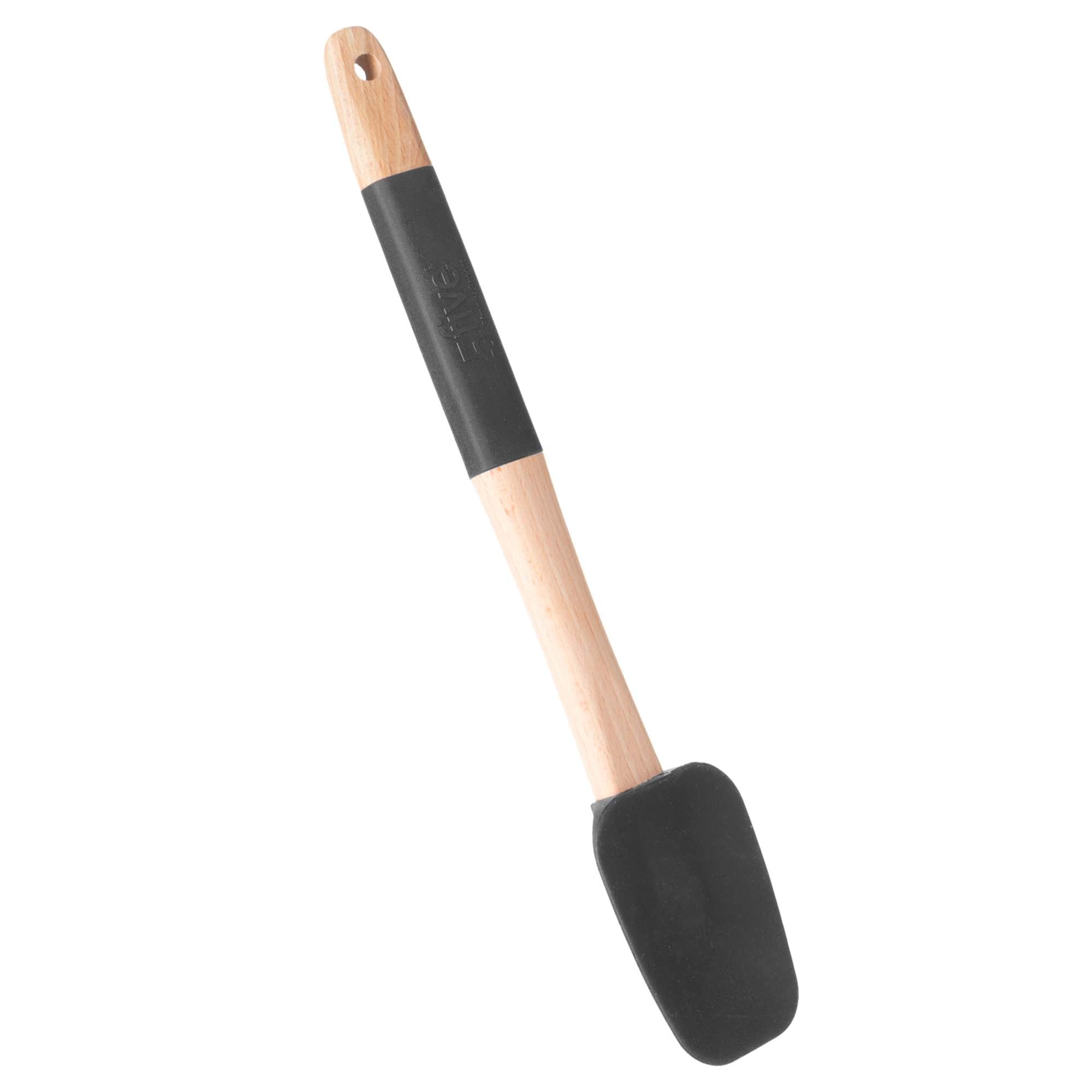 Esp&aacute;tula De Silicona Con Mango De Madera