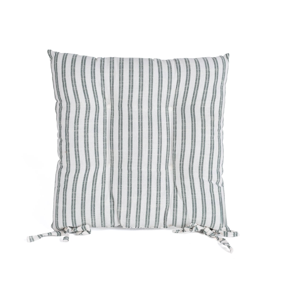 Coj&iacute;n SLUB STRIPES verde 40x40cm