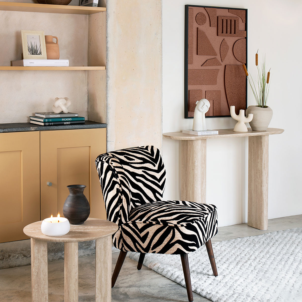 Mesa auxiliar ANAYA beige de mdf