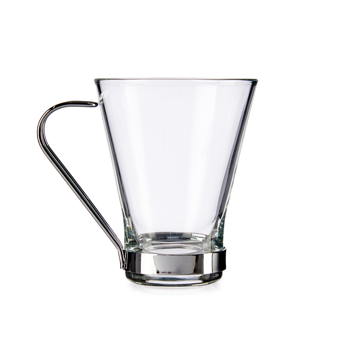 Taza De Vidrio C/Asa De Metal 20Cl