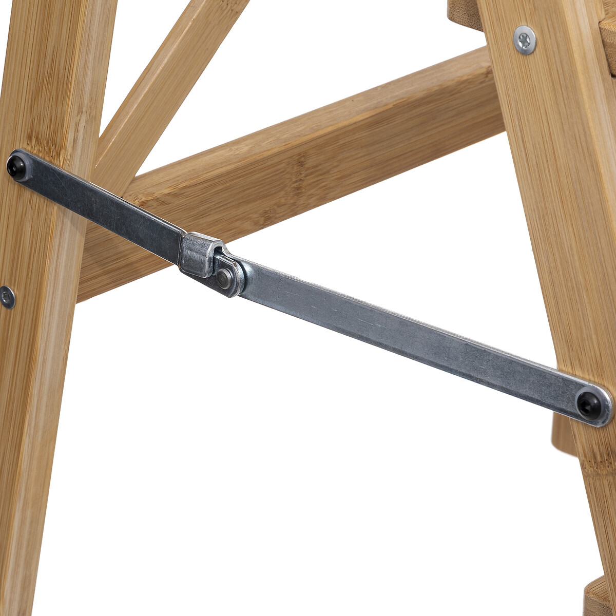 Escalera Con 3 Peldaños De Bambú 