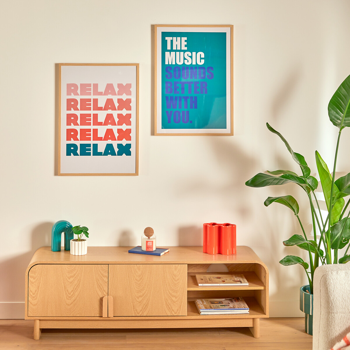 Cuadro decorativo relax DARIUS coral 50x70cm