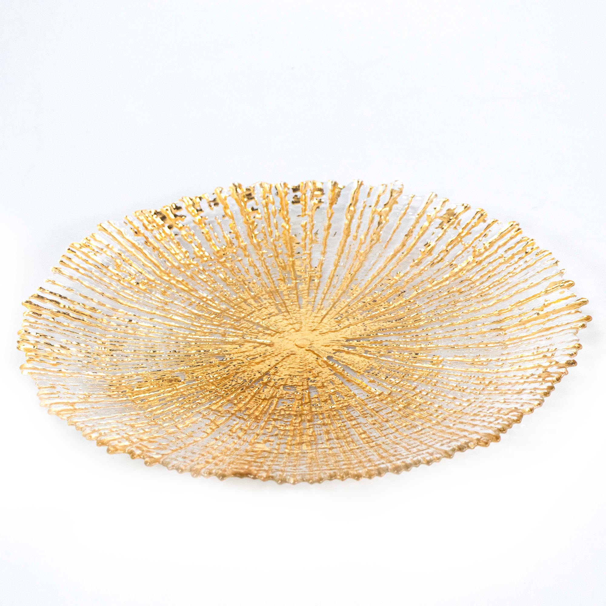 Bajoplato Dorado Focus De Vidrio