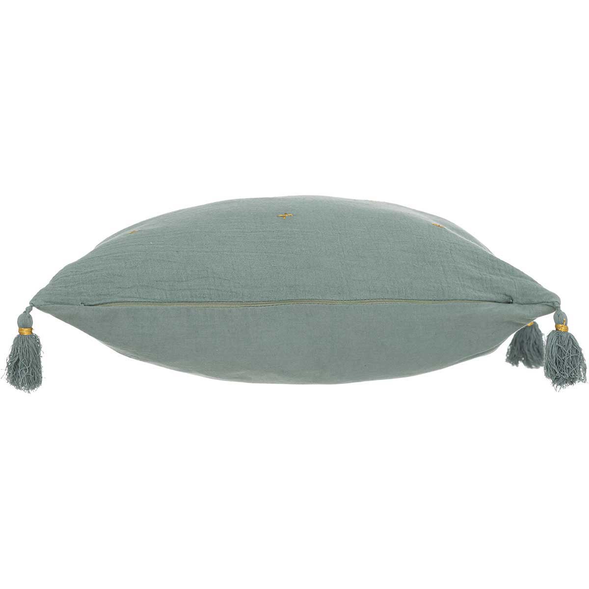 Cojín Winter Light Gaze Verde Con Cruces