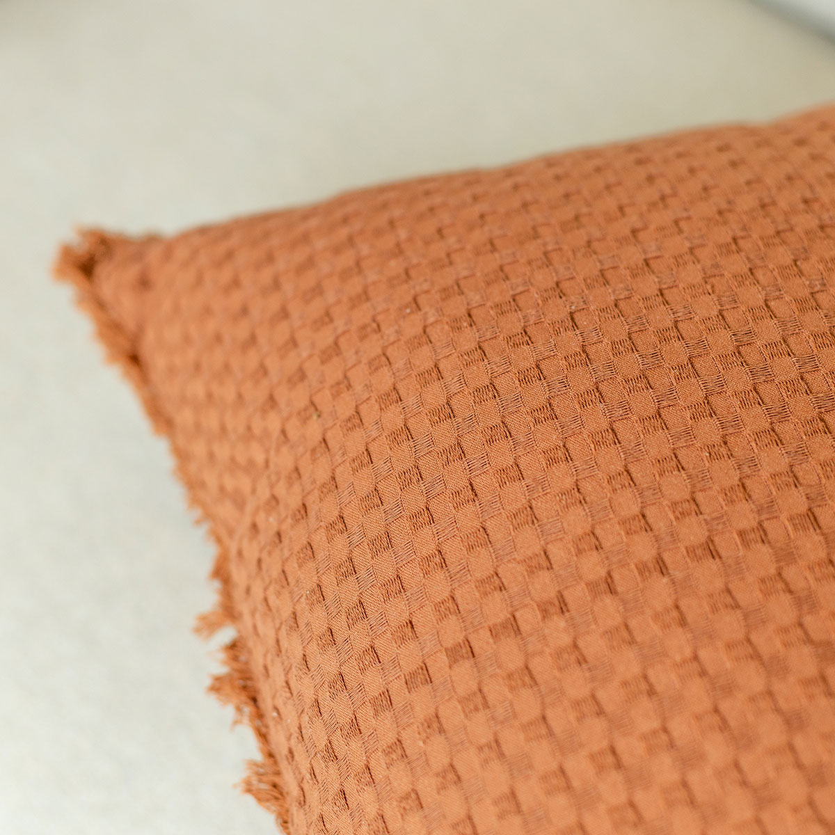 Cojín The Floral Waffle Terracota 45x45cm 