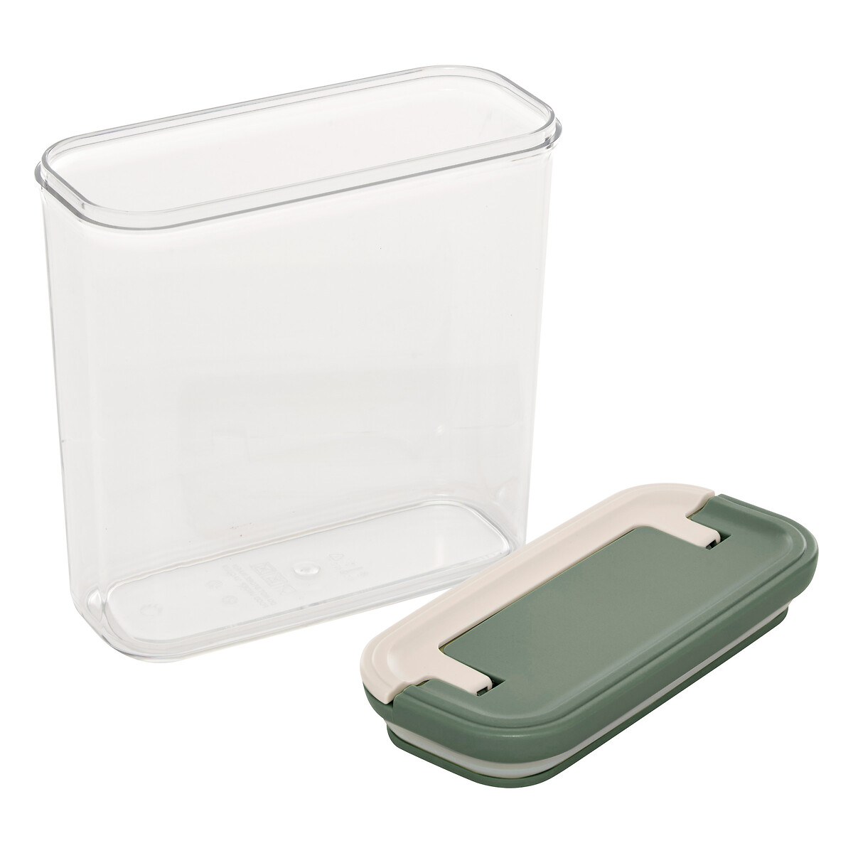 Tarro rectangular LOCK verde 1.3L