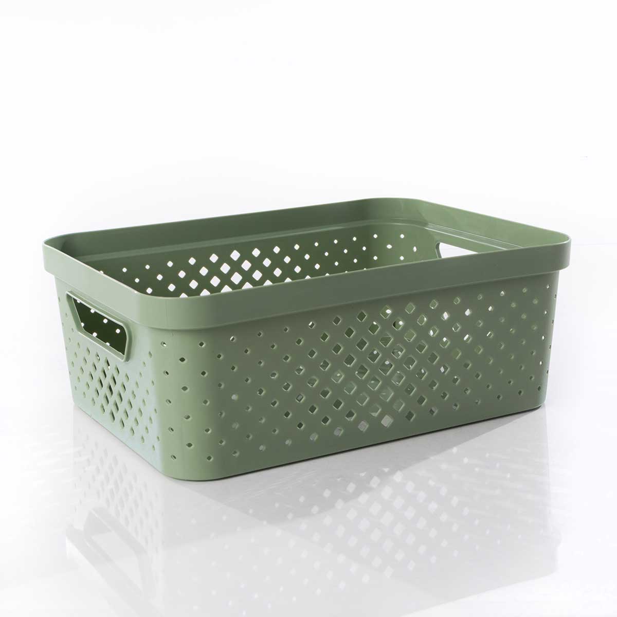 Cesto de almacenaje PIXEL verde 11l