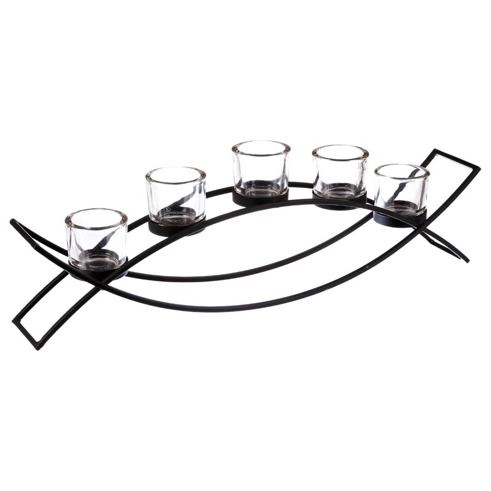 Casti&ccedil;al Em Metal Para 5 Velas