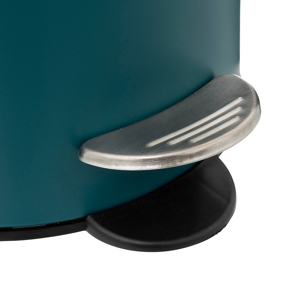 Balde Modern Azul Petróleo Em Metal Softclose 3l