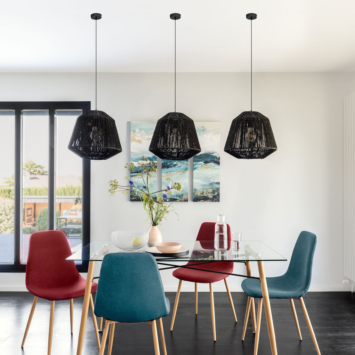 Silla Roka Terciopelo Azul 45x53x87Cm