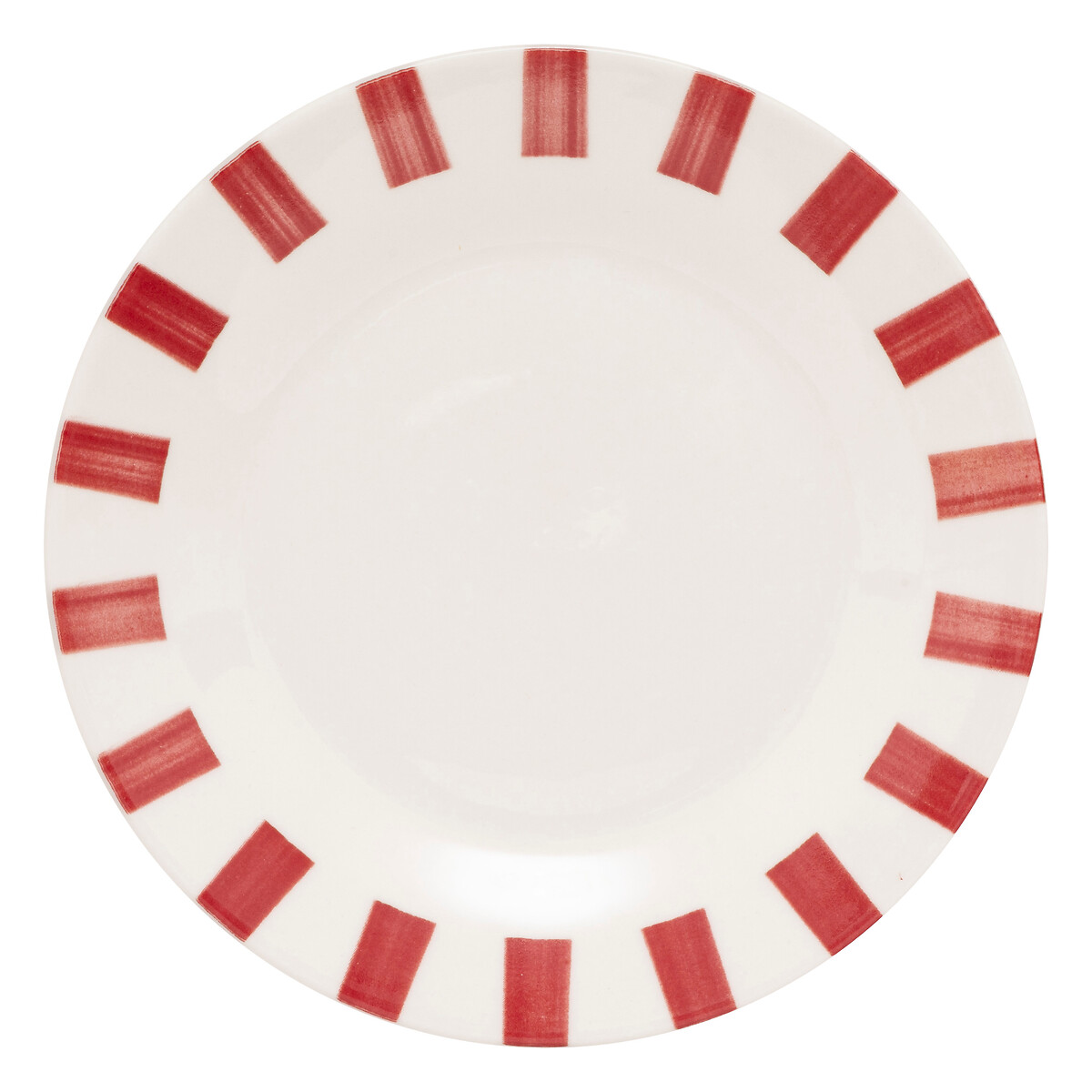Plato de postre CHERI rojo de porcelana 19cm