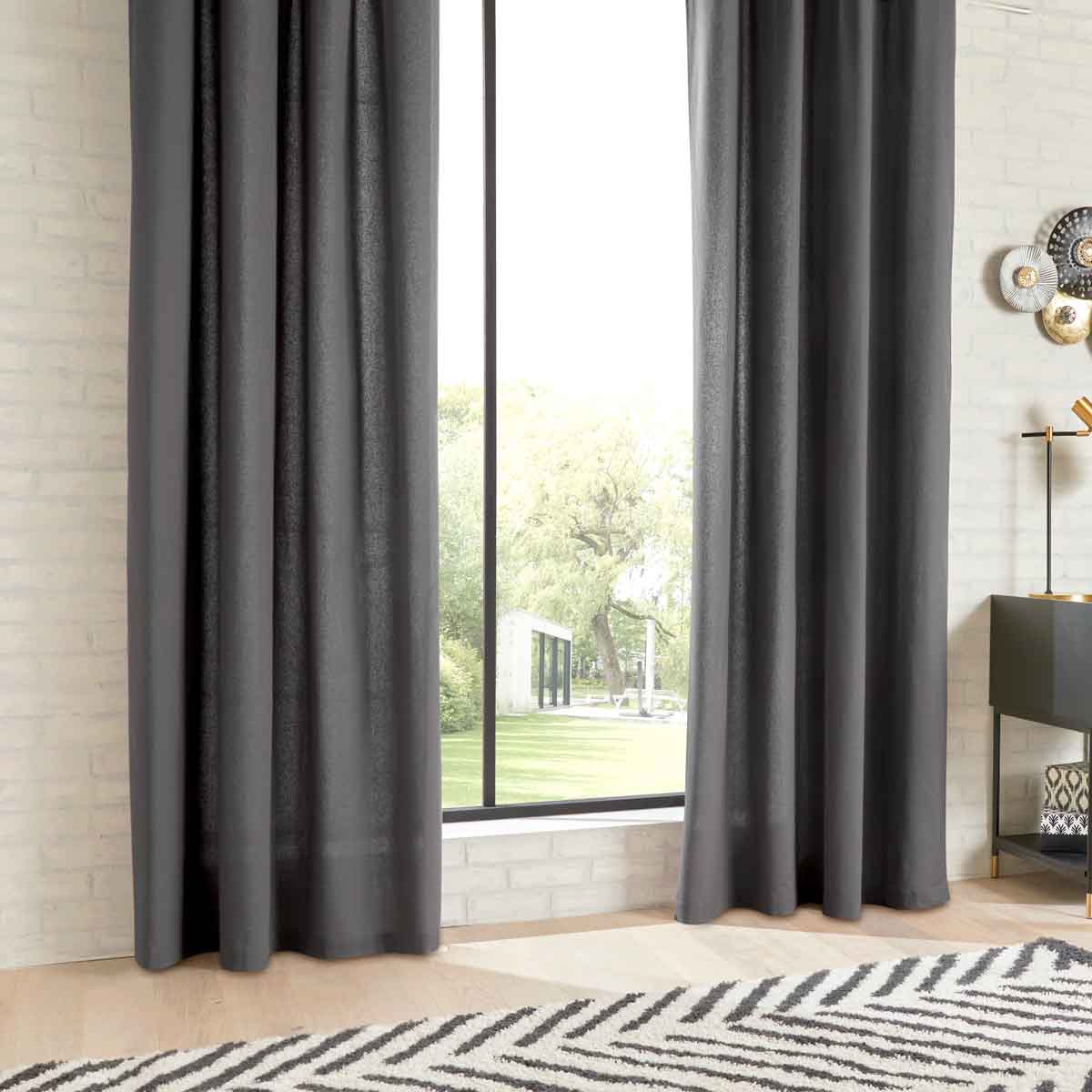 Cortina ANJALI gris oscuro 135x240cm