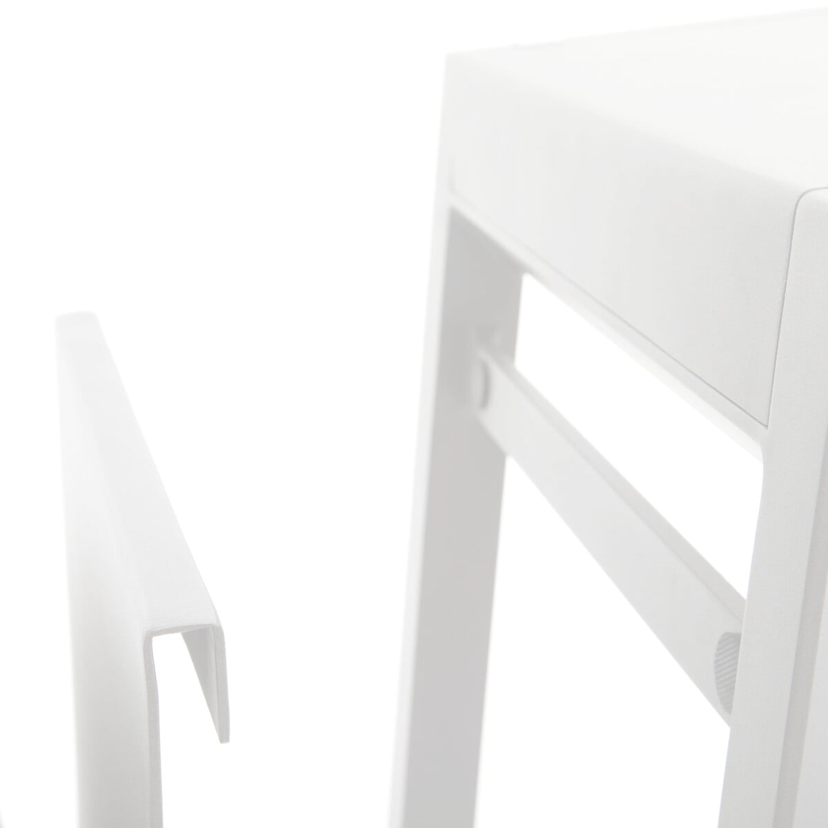 Mesa De Apoio Allure Branco Em Alum&iacute;nio
