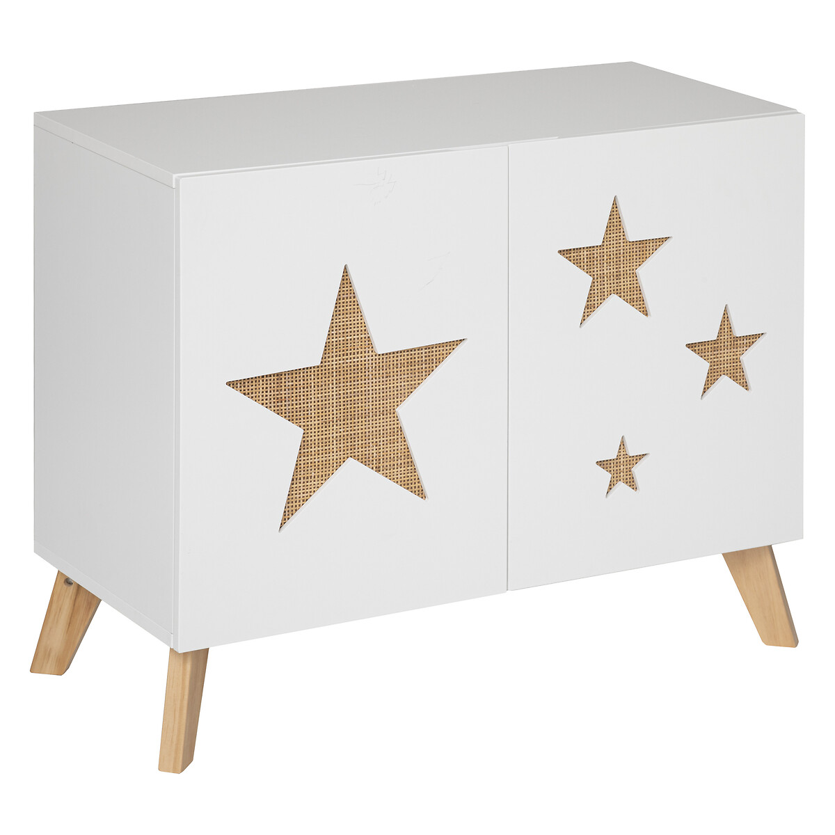 Mesa Auxiliar Blanca Con Estrellas