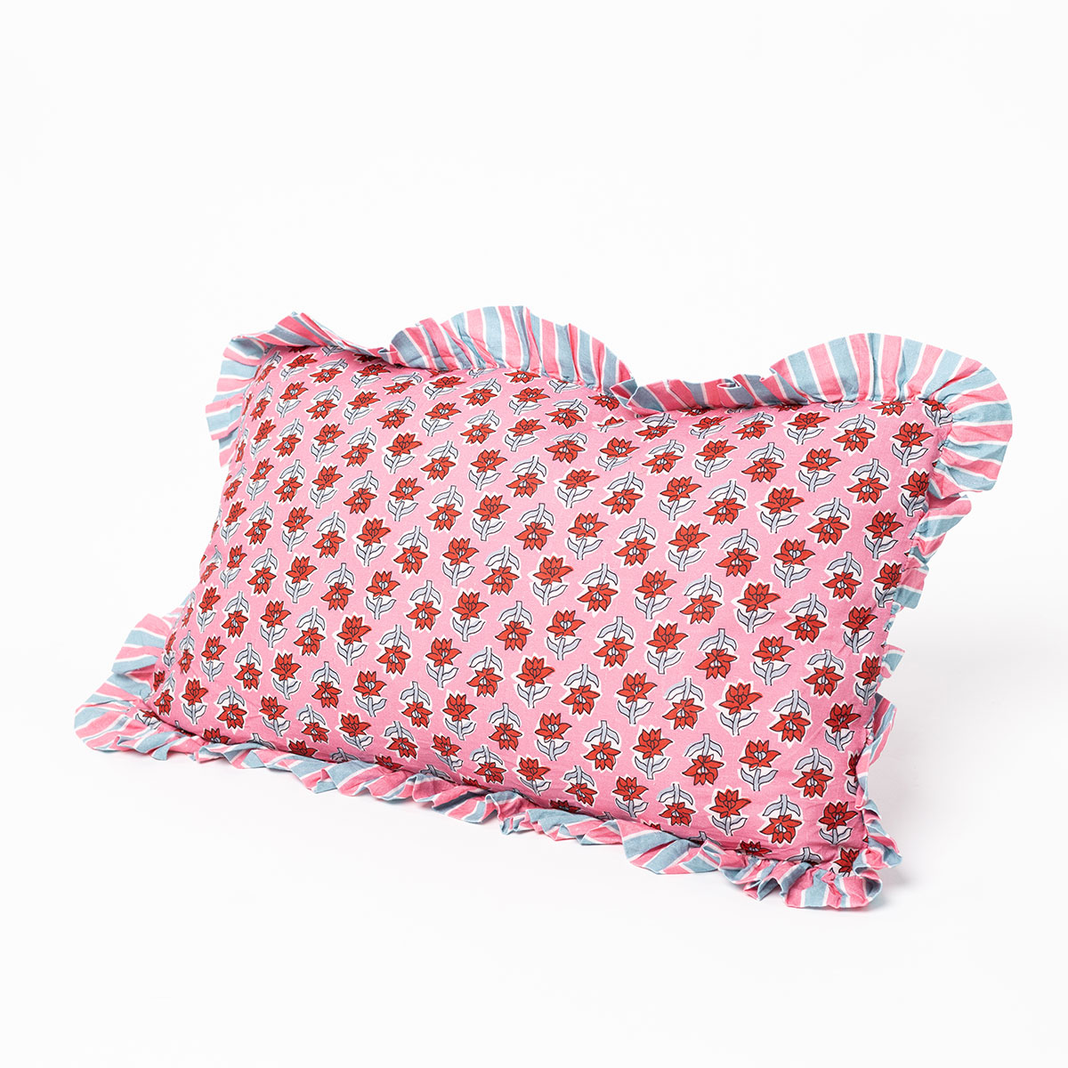 Almohada Yucat&aacute;n Floral Con Volados 35x60cm