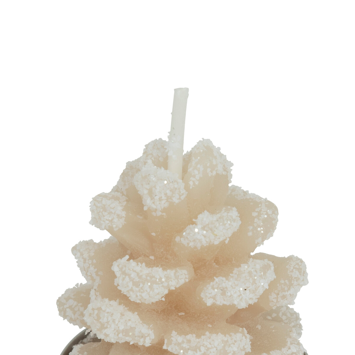 Set de 4 velas pi&ntilde;a en beige