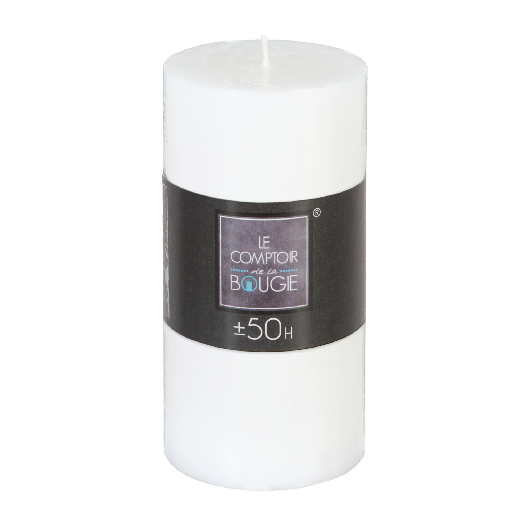 Vela Rústica Cilíndrica Blanca 7x14Cm