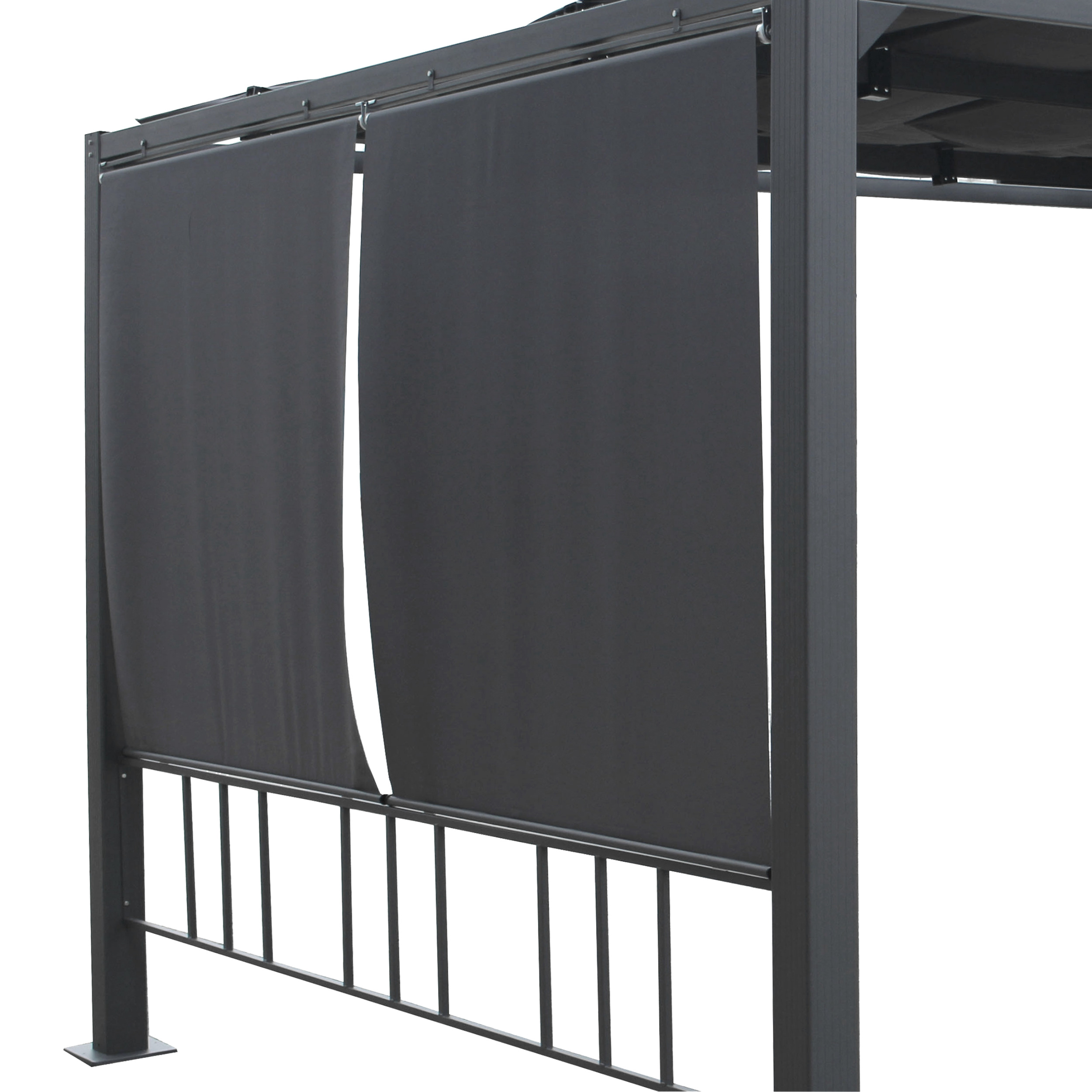 Juego 4 Cortinas Para P&eacute;rgola Moai 3x4M