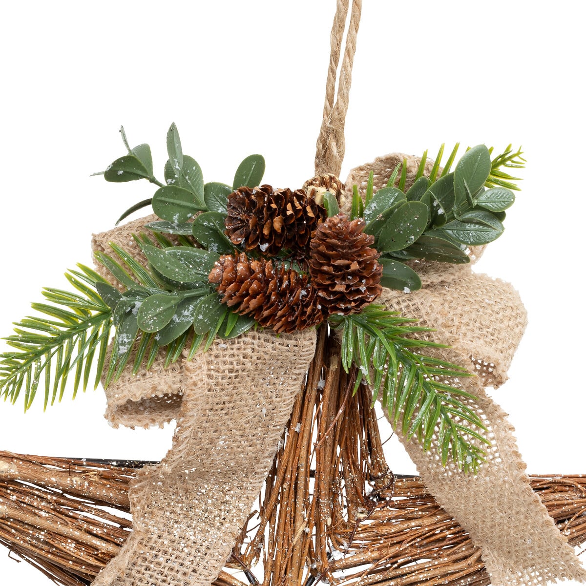 Estrella con lazo y pi&ntilde;as 25cm 