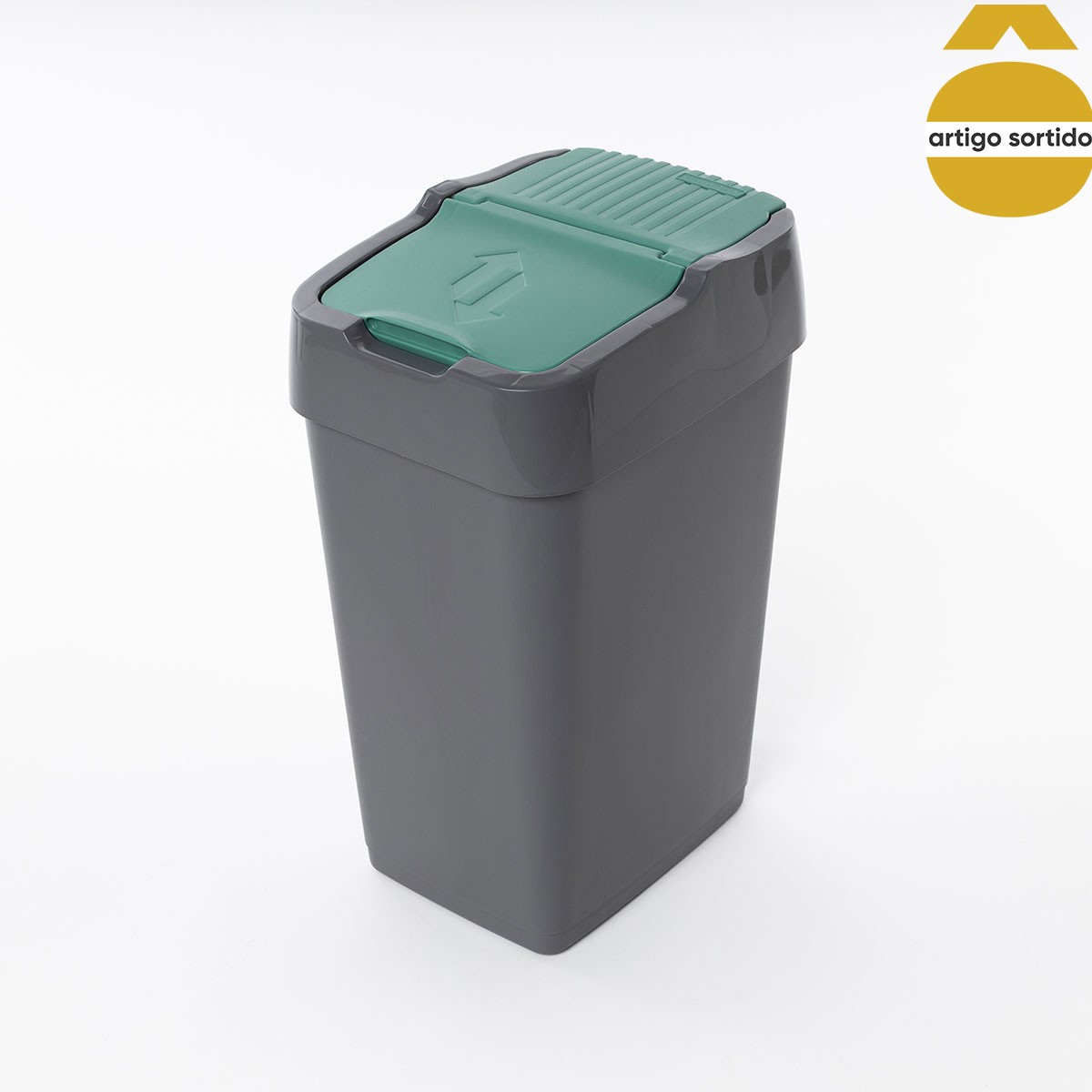 Cubo reciclaje con tapa basculante 18L