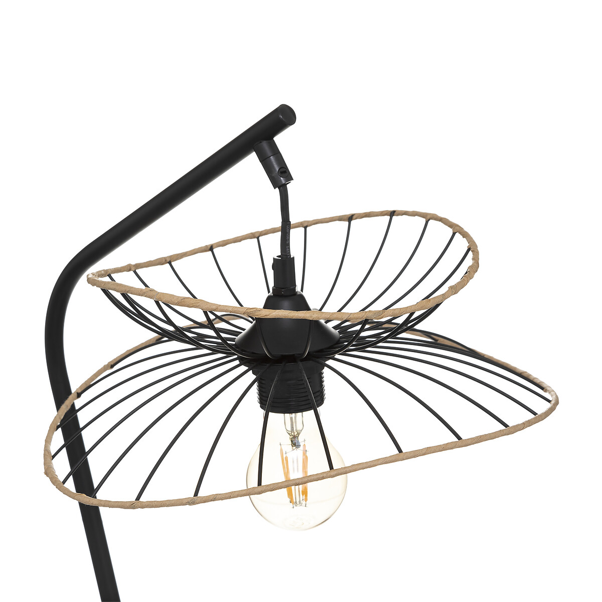 L&aacute;mpara De Mesa Negro Metal 50cm Alara