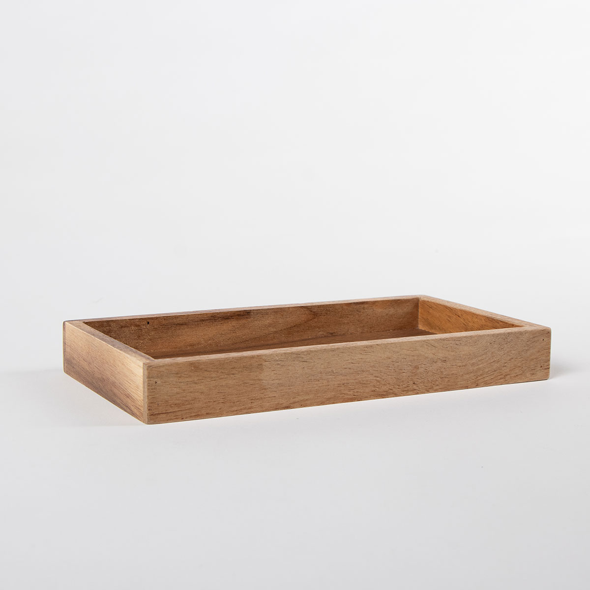 Estante de baño rectangular de madera de acacia