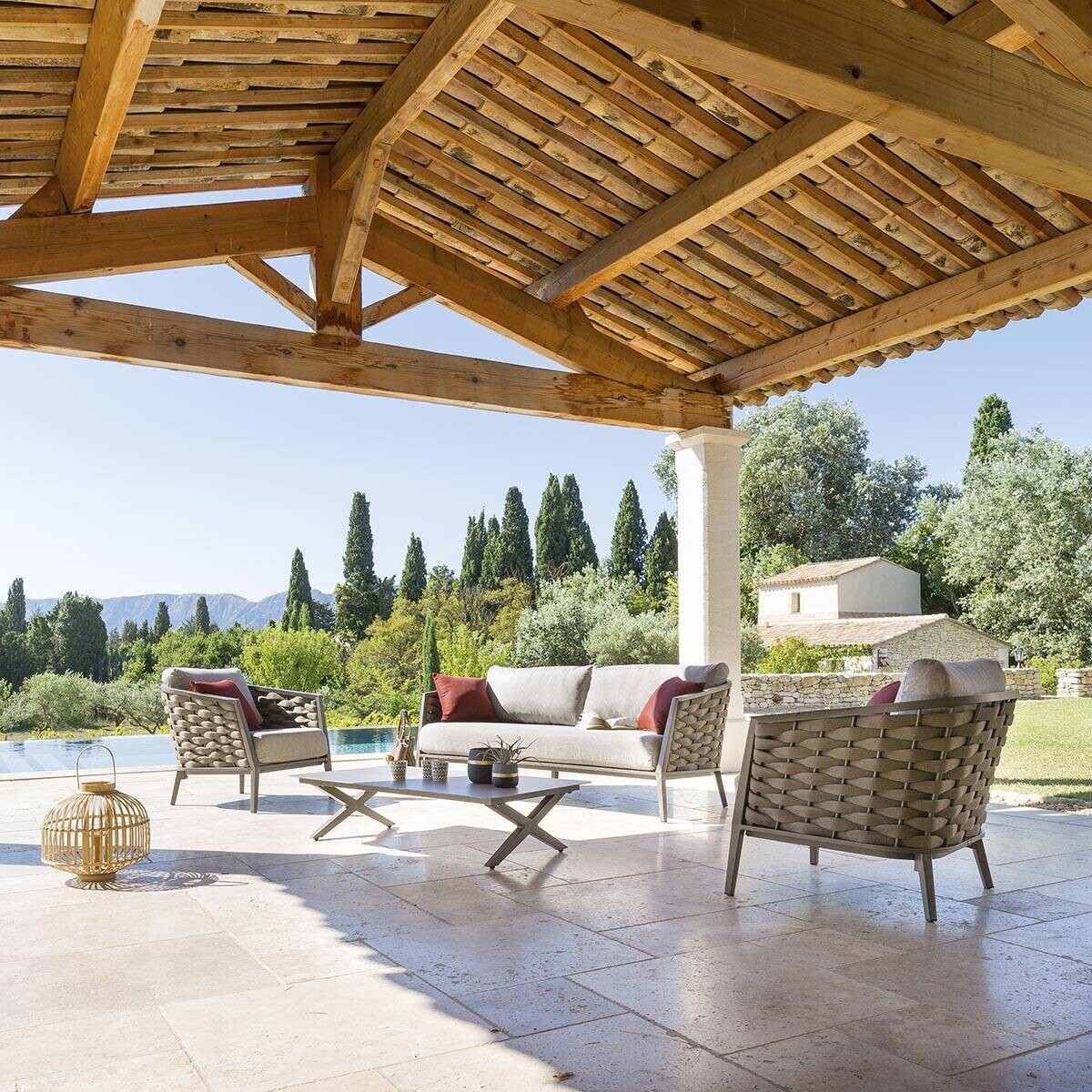 Conjunto De Jardim Embruns Noisette E Praline