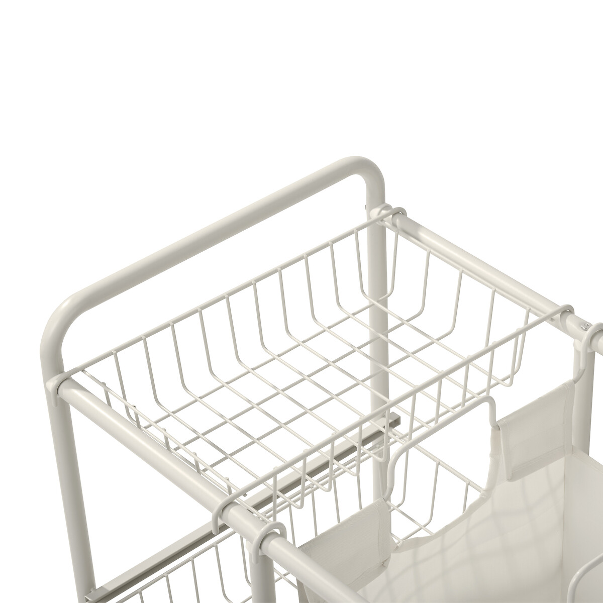 Mueble auxiliar para ropa sucia blanco