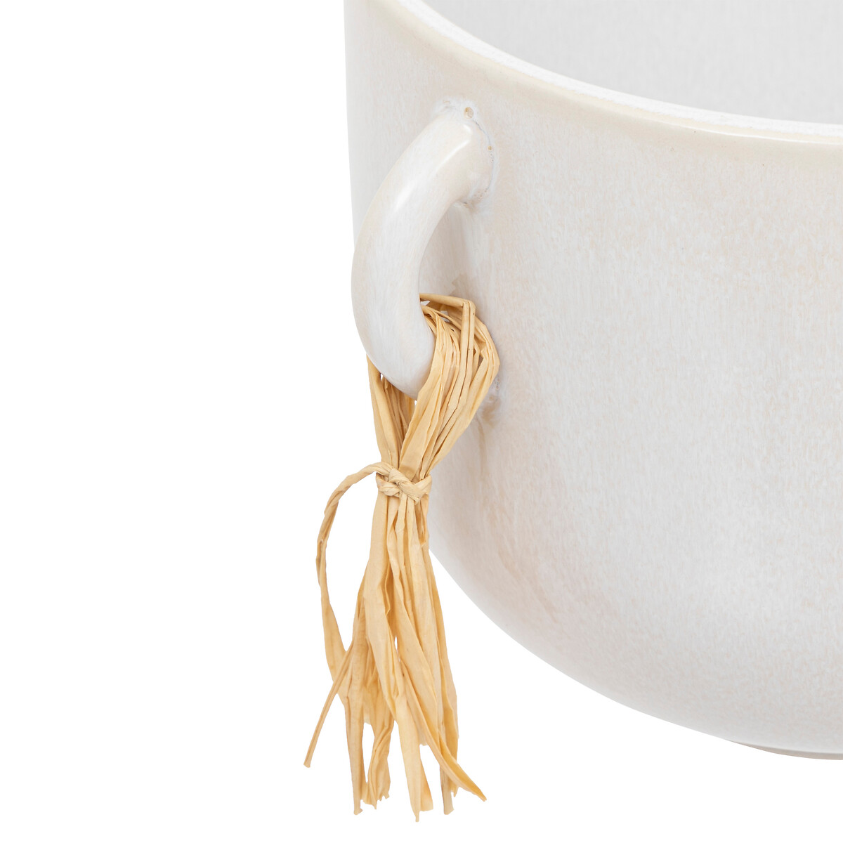 Jarr&oacute;n SOLEYA blanco de cer&aacute;mica 18cm