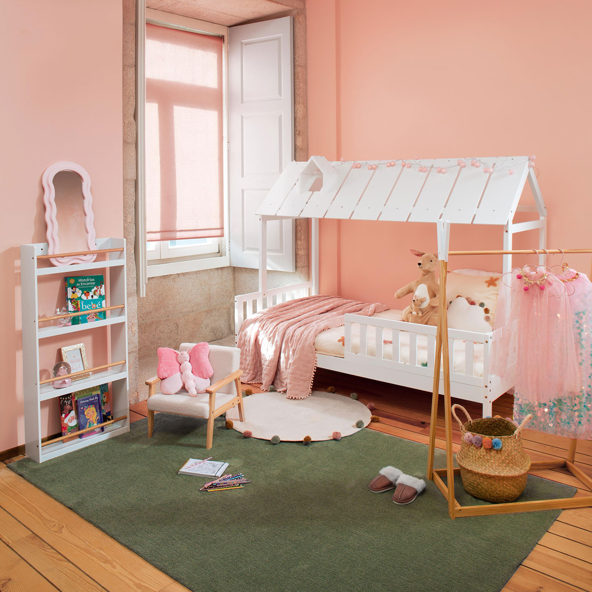 Cama MONTESSORI blanca 90x190cm