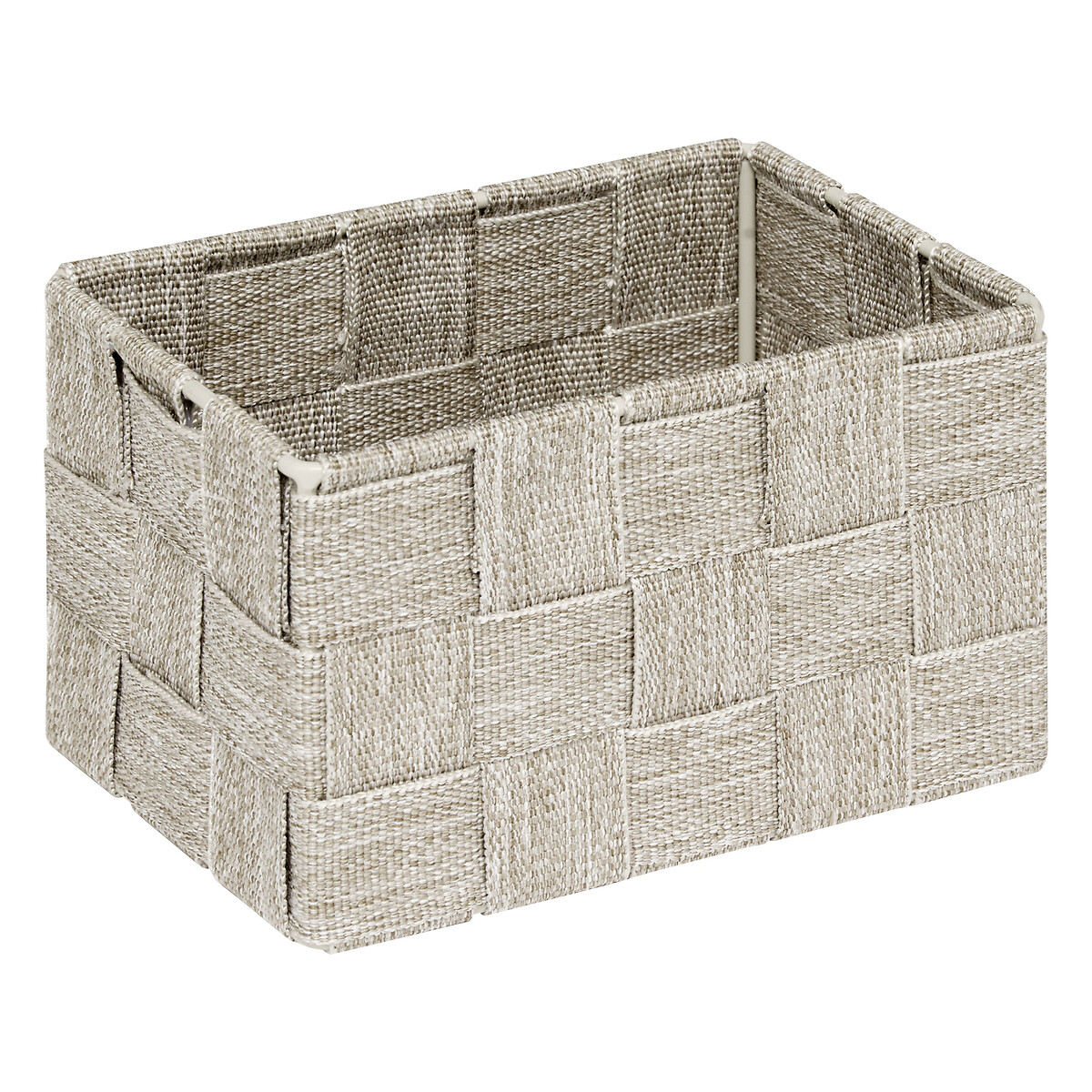 Juego de 3 cestas wc beige de poli&eacute;ster