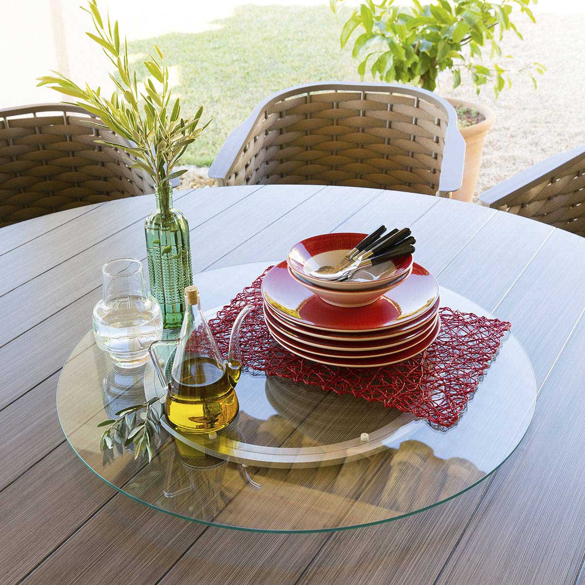 Plato giratorio de vidrio 70cm