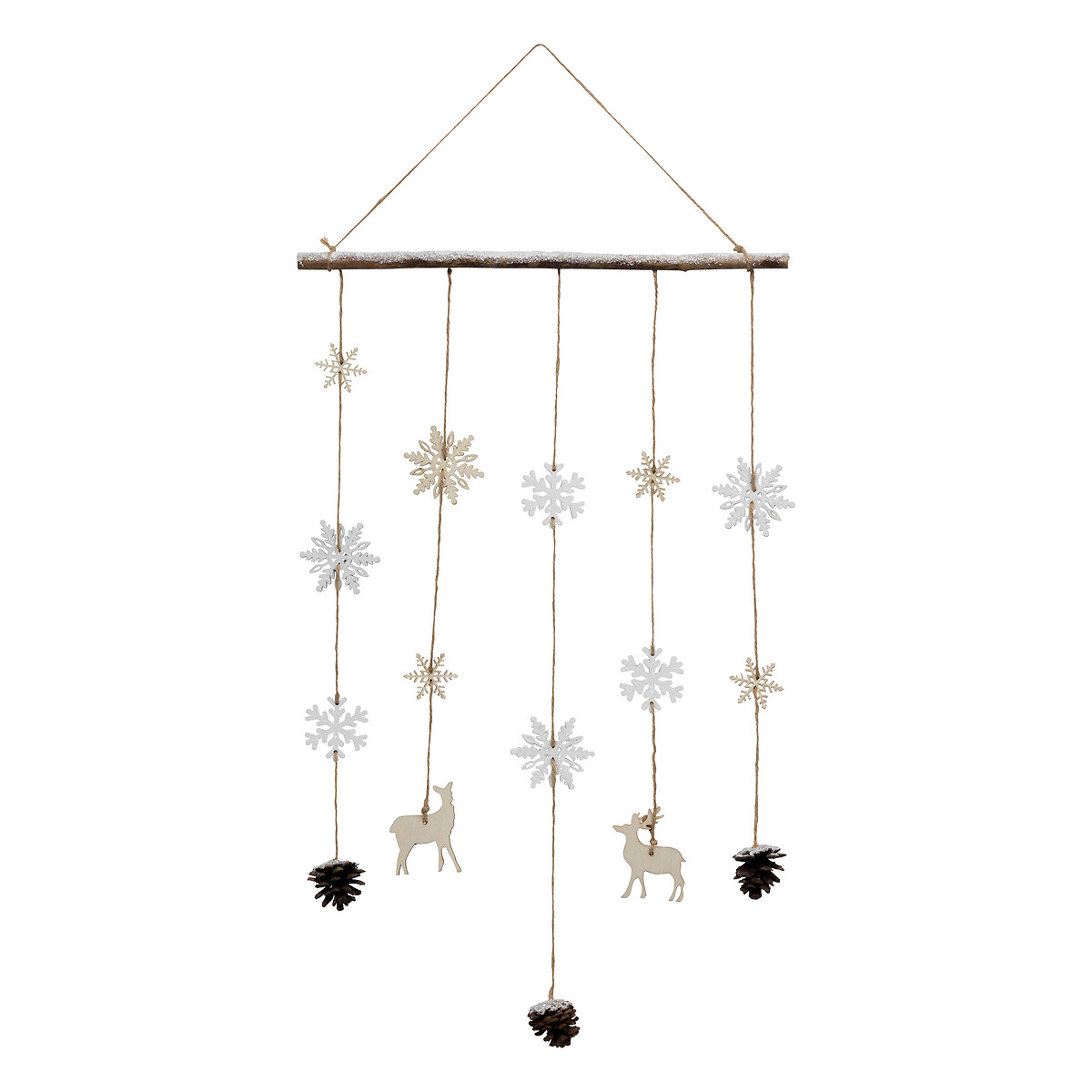 Adorno navide&ntilde;o renos, copos y pi&ntilde;as 70cm 