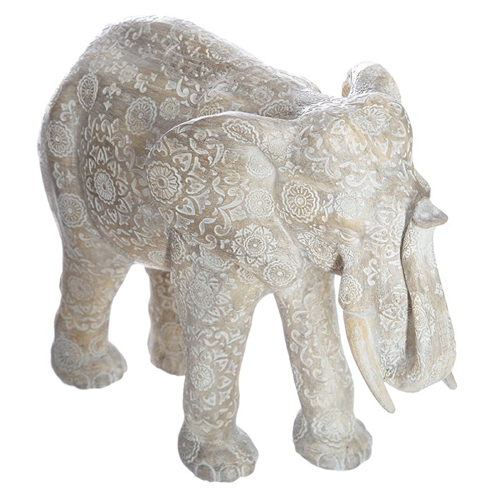 Estatua Elefante De Resina 27x12x22Cm