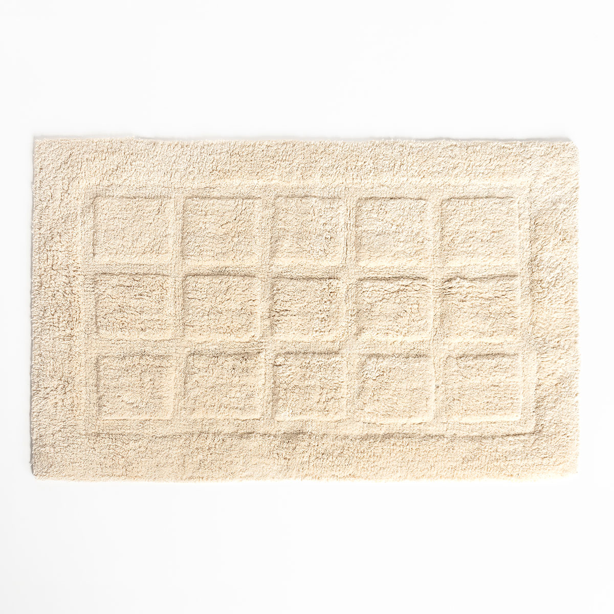 Alfombra wc EVIE beige de algod&oacute;n 50x80cm