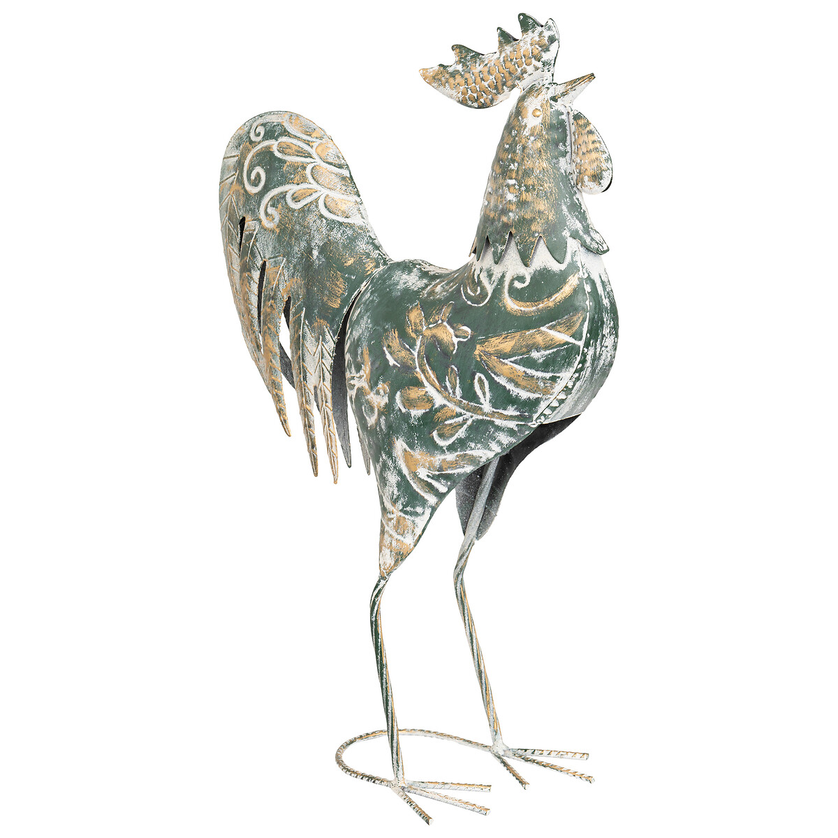 Gallo decorativo CONOR de metal 54cm