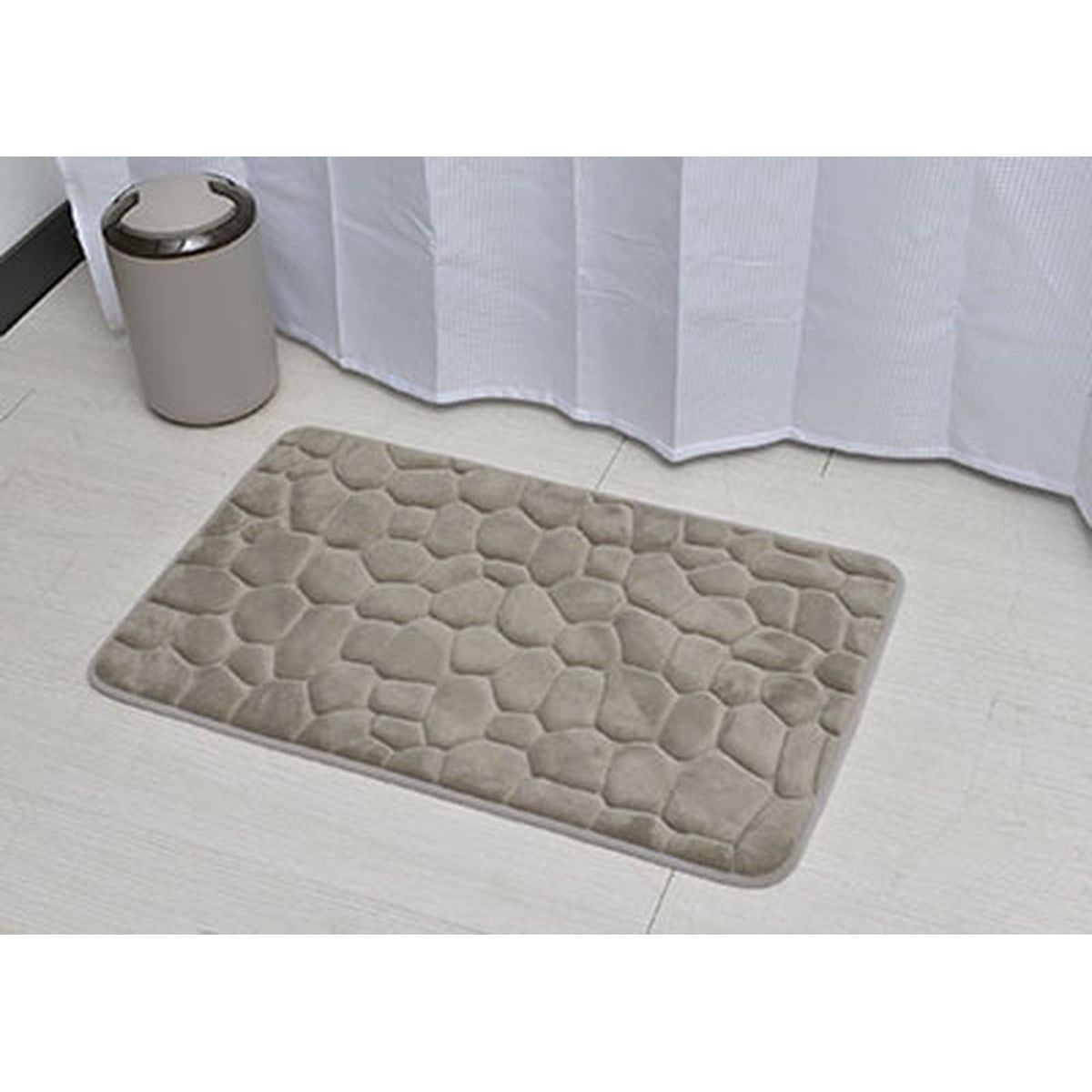 Alfombra microfibra MEMOIRE gris pardo